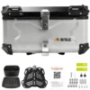 Maleta de moto Top case 65 litros Aluminio Gris desmontable SRL