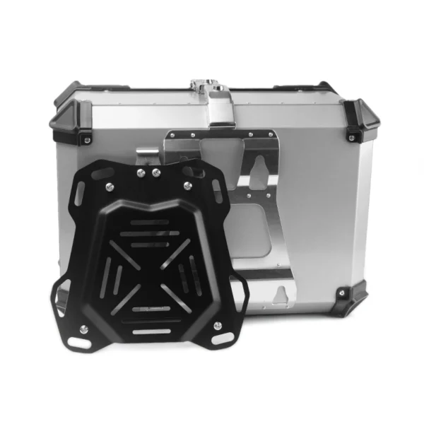 Maleta de moto Top case 65 litros Aluminio Gris desmontable SRL