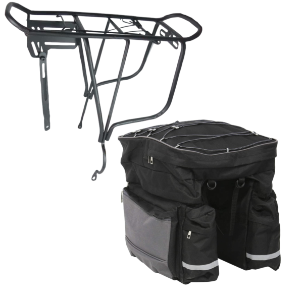 Pack de alforja y parrilla para bicicleta + Envió gratis