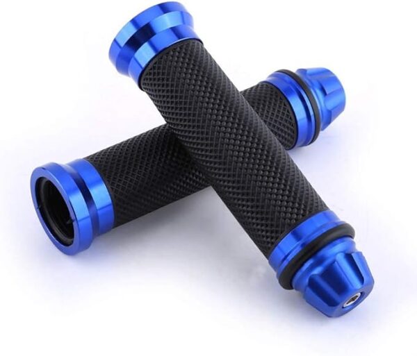 Puños Para Moto Empuñadura De Manillar Universal Azul
