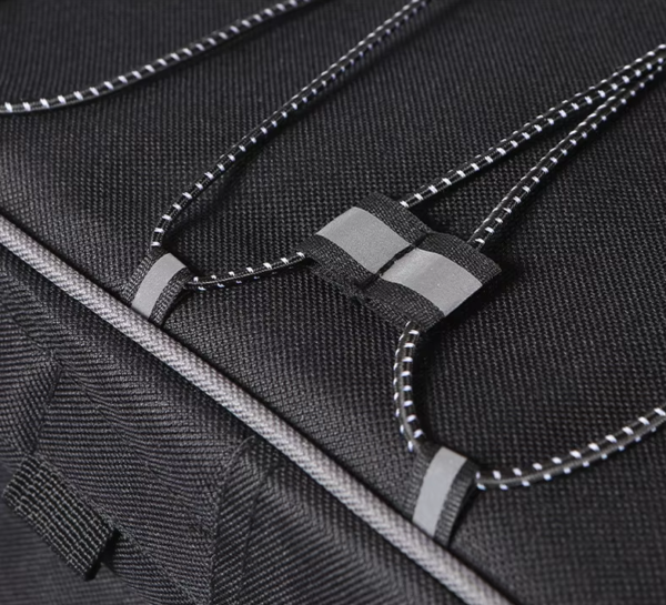 Alforja de bicicleta impermeable con compartimentos reflectantes
