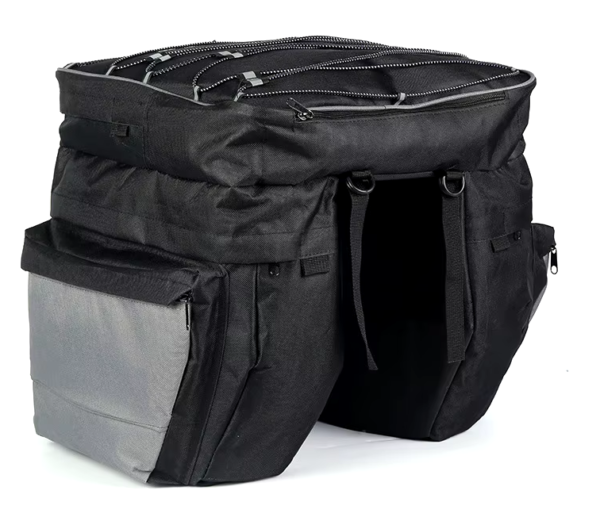 Alforja de bicicleta impermeable con compartimentos reflectantes