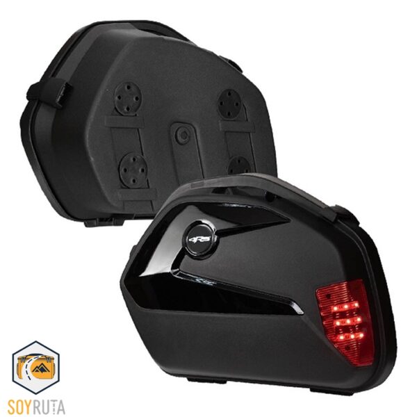 MALETAS LATERALES MOTO 4RS V35 CARBON CON LUZ LED 44LITROS + Envío gratis