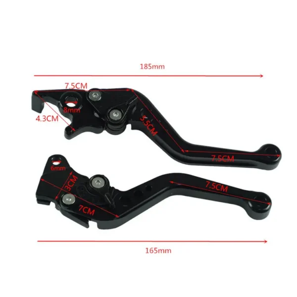 Manijas de Freno de Aluminio CNC para Motocicleta – Universales 22mm Negro