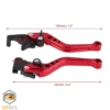Manijas de Freno de Aluminio CNC para Motocicleta – Universales 22mm Rojo
