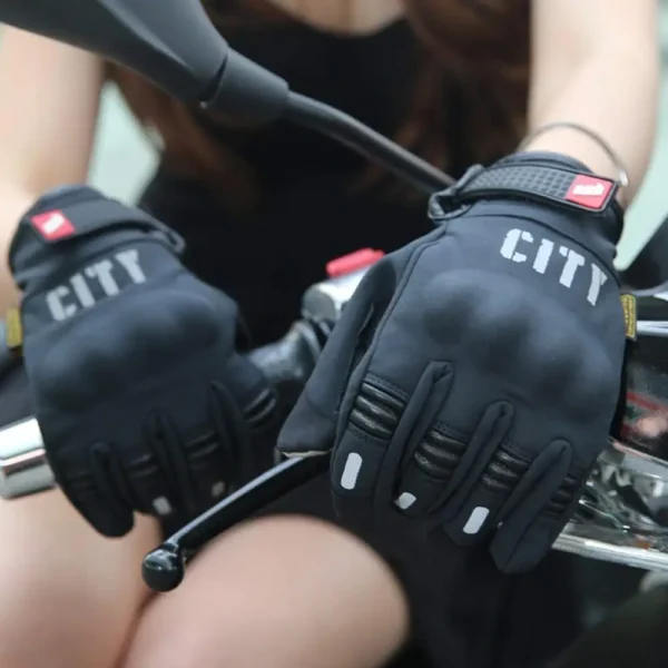 Guantes de moto city touch Negro