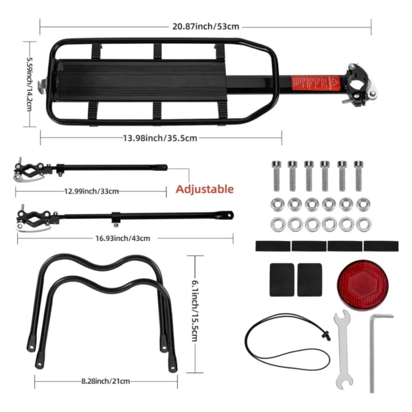 Parrilla de Bicicleta Ultraligero y Resistente