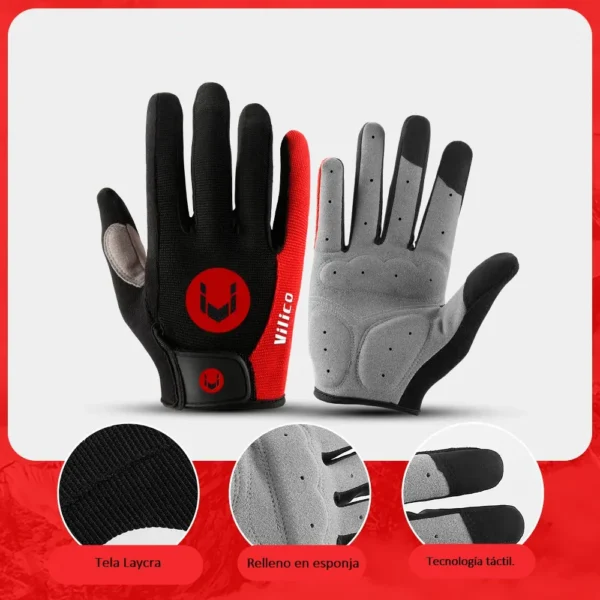 Guantes para ciclismo Rojo