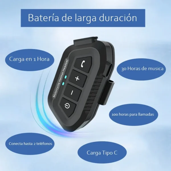 Auriculares Bluetooth 9B5 para Casco de Motocicleta