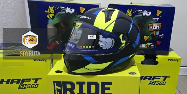 Casco moto shaft super sport Azul Marino