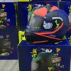 Casco moto shaft cesio Azul Fluor
