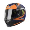 Casco moto shaft cesio Azul Fluor