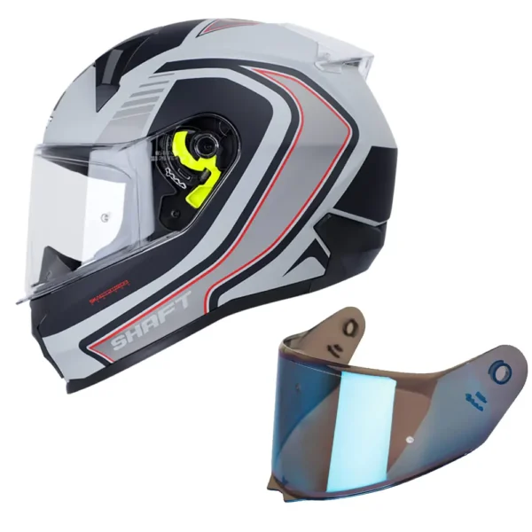 Casco moto shaft integral lemans Gris