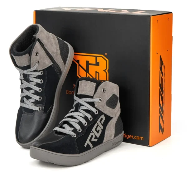 Zapatillas Moto Tiger racing negro / gris urbanas