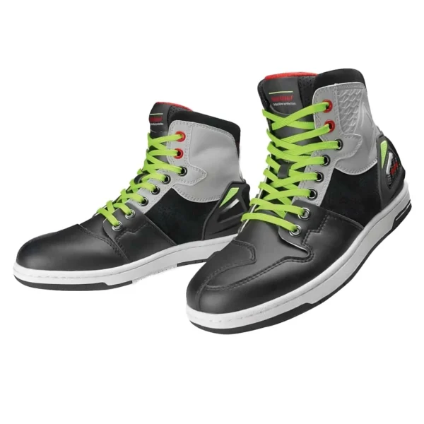 Zapatillas de moto urban reforzadas neg/amarillo