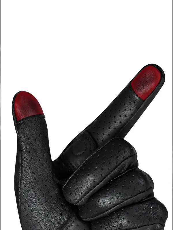 Guantes de moto cuero Gloves Negro