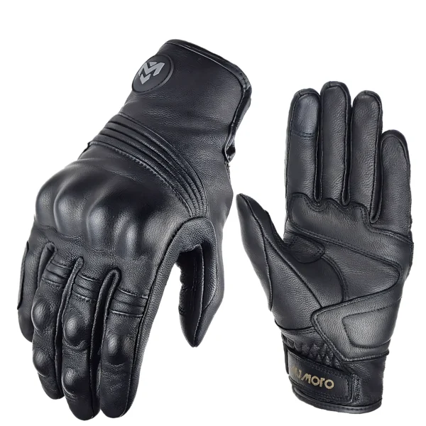 Guantes de Moto Retro de Cuero Touring Vintage