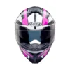 Casco abatible arex SR shot blanco fucsia