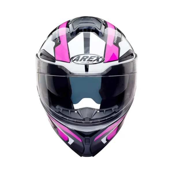 Casco abatible arex SR shot blanco fucsia