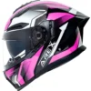 Casco abatible arex SR shot blanco fucsia