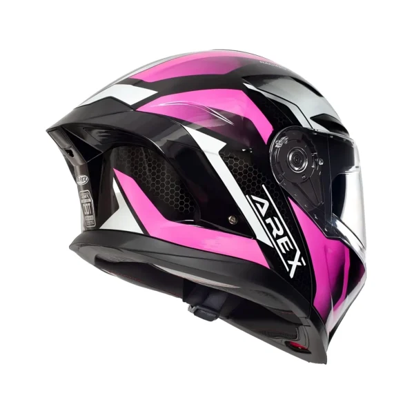 Casco abatible arex SR shot blanco fucsia
