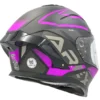 Casco arex rush negro matte fucsia
