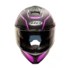Casco arex rush negro matte fucsia