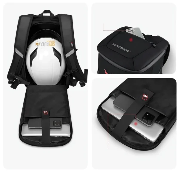 Mochila blanda para motociclista 28 Litros