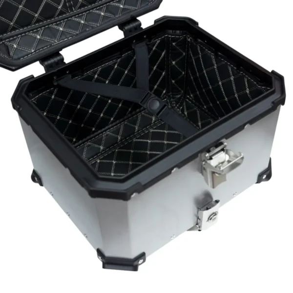 Maleta Top Case para Moto 45 L Aluminio Gris + Envío Gratis