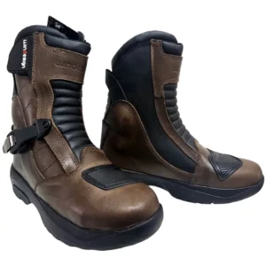 Bota Moto corta Adventure 1 cierre cuero genuino BSR5