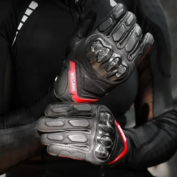 Guantes de moto cuero WOSAWE SR41