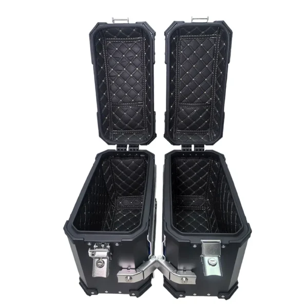 Maletas Laterales de moto Aluminio SR72 Litros Negro Con Anclaje