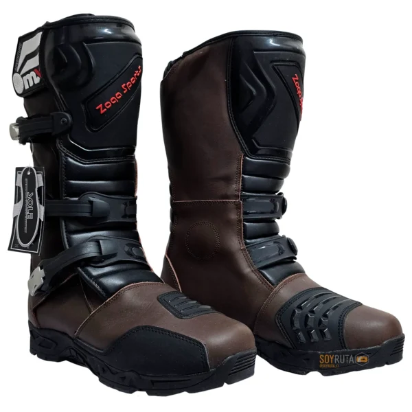 Botas de Moto ADV Cuero Café BSR02