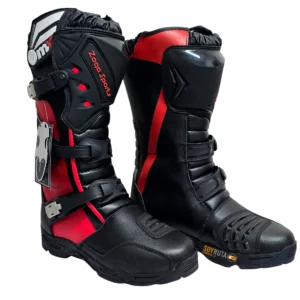 Botas de Moto ADV Cuero Rojo BSR01