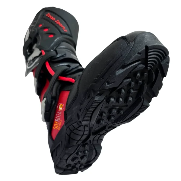 Botas de Moto ADV Cuero Rojo BSR01
