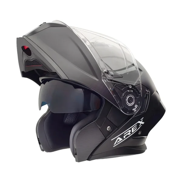 Casco Moto Arex Negro Abatible SR05
