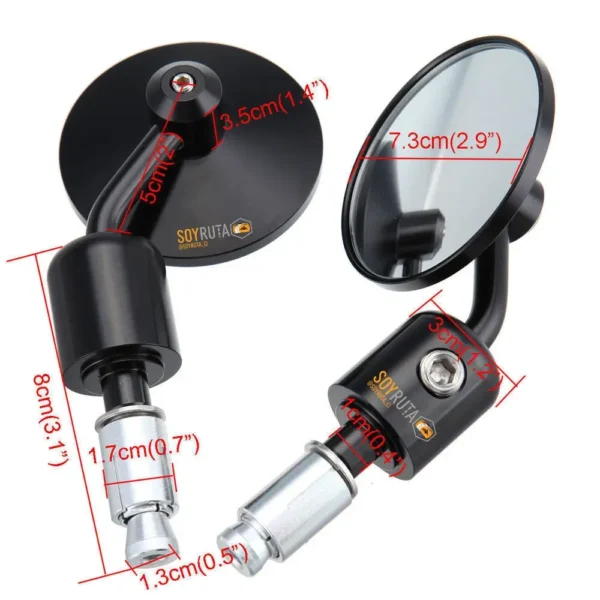 Espejos Moto Tope de Puño Café Racer