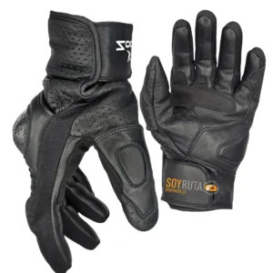 Guantes de Moto SR1 Negro cuero touch