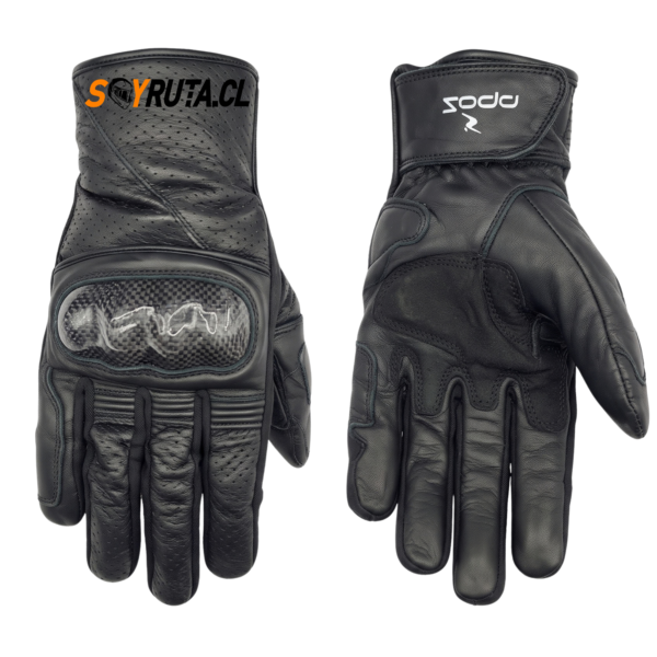 Guantes de Moto SR1 Negro cuero touch (1) Guantes de Moto SR1 Negro cuero touch