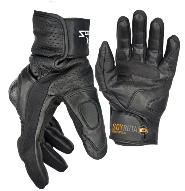 Guantes de Moto SR1 Negro cuero touch
