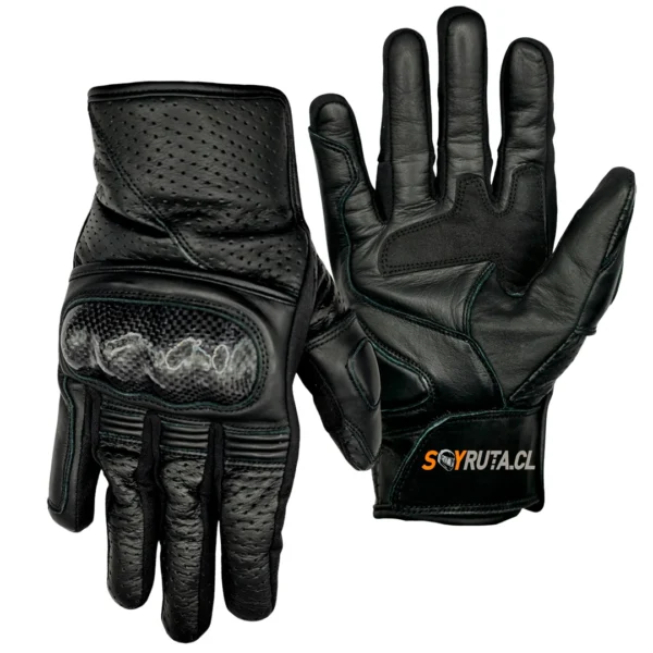 Guantes de Moto SR1 Negro cuero touch