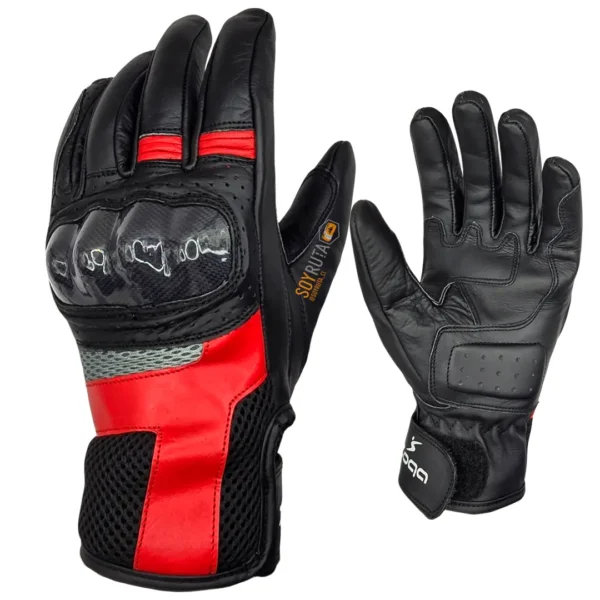 Guantes de Moto SR2 Negro cuero touch