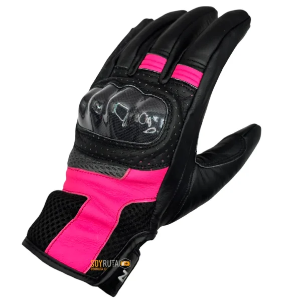 Guantes de Moto SR3 rosado cuero touch
