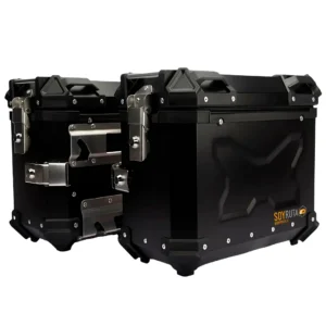 Maletas Moto Laterales Aluminio SRX72 Litros Con Anclaje Negro