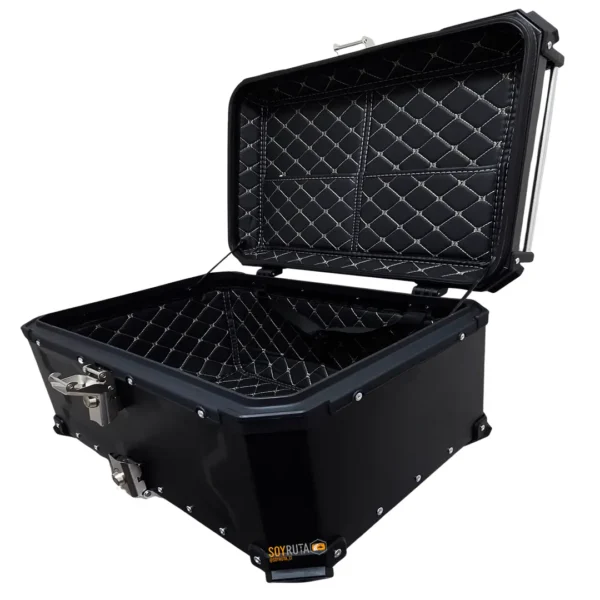Top case 65 litros Aluminio Negro SRX (3) Maleta de moto Top case 65 litros Aluminio Negro desmontable SRX