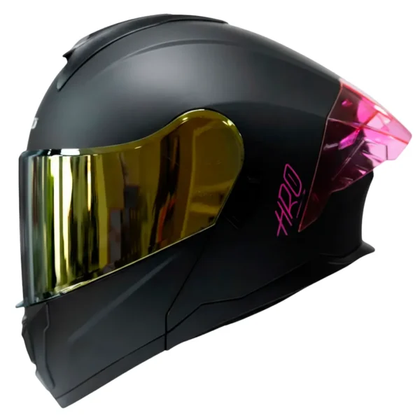 Casco Moto HRO 3480SR Solid Negro Mate Abatible DOT SOYRUTA (1) Casco Moto HRO 3480SR Solid Negro Mate Abatible DOT