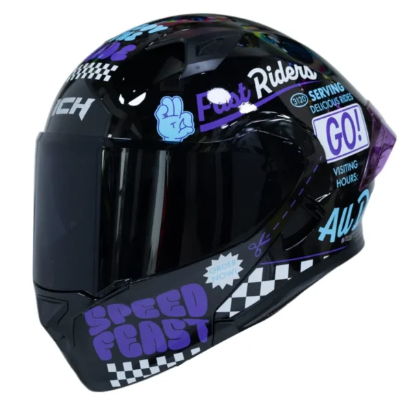 Casco Moto ICH Fifties Brillo MR SM Abatible con Sunvisor DOT 3CV SOYRUTA (3) Casco Moto ICH Fifties Brillo MR SM Abatible con Sunvisor DOT 3CV