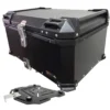 Maleta de moto Top case 65 litros Aluminio Negro desmontable SRL