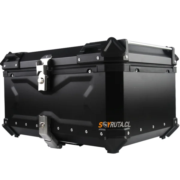 Maleta de moto Top case 65 litros Aluminio Negro desmontable SRL