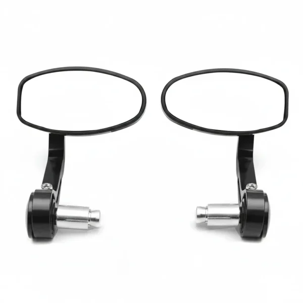 Espejos Moto Panorámicos Universales Tope de Puño Metálico